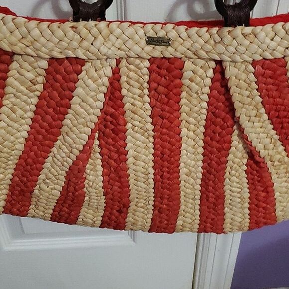 Sun N Sand Stripped Large Boho Beach Straw Tote Bag - Picture 2 of 7